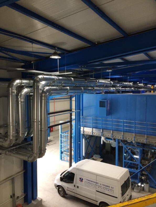 Δίκτυο αεραγωγών για μεταφορά υλικού